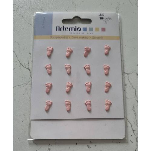 Lot De 16 Attaches Parisiennes Pieds Fille