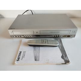 Combi Philips DVP721VR Lecteur DVD Magnétoscope Enregistreur Vhs Cassette K7 Vidéo 6 Tètes Hifi Stéréo