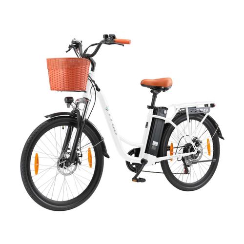 Vélo À Assistance Électrique 26'' Tt Go Yy-26st-Bk Moteur 250w 25km/H Batterie 36v 14.5ah Endurance 75km Transmission Shimano 6s -Blanc