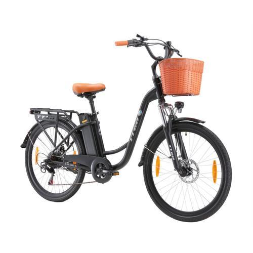 Vélo À Assistance Électrique 26'' Tt Go Yy-26st-Bk Moteur 250w 25km/H Batterie 36v 14.5ah Endurance 75km Transmission Shimano 6s - Noir