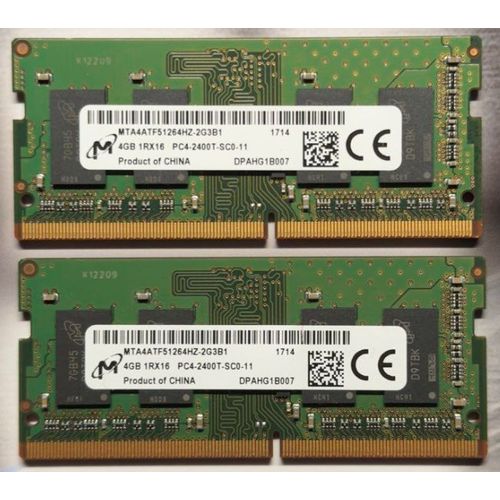 RAM SODIMM 2x4GB Micron DDR4 2400MHz