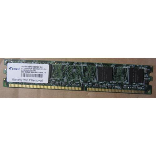 Elixir 512 mb DDR 333 Mhz CL 2.5 PC 2700 Barrette Ram mémoire vive