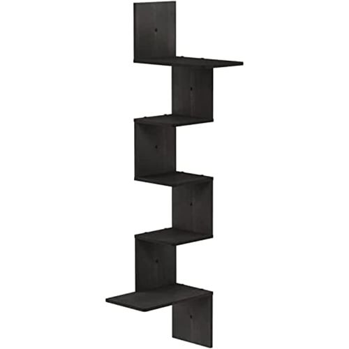 Modern Étagère Murale D'angle Flottante À 5 Niveaux, Espresso, Expresso, One Size