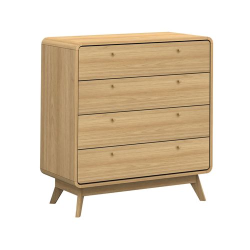 Commode Avec 4 Tiroirs En Effet Chêne