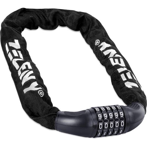 Antivol Vélo, Cadenas Vélo Antivol Amélioré, Chaîne Vélo Antivol Avec Fiche Épaissi Et Chaîne, 90 Cm Chaîne Antivol En Acier Allié, Antivol Code À 5 Chiffres Pour Moto Trotinette Et Porte