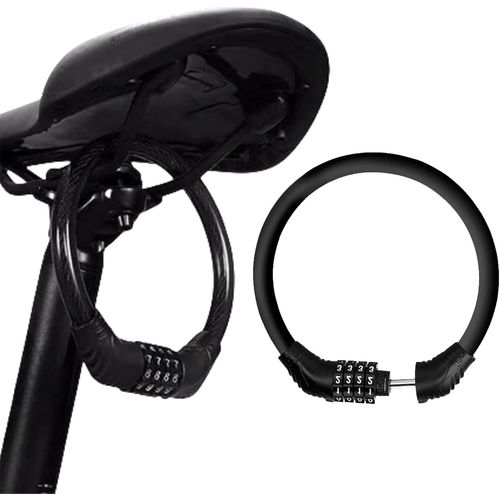 Chaîne Antivol Vélo,Cadenas De Chaîne Pour Bicyclette, Chaîne Antivol Vélo À Code, Cadenas À Vélo Chaînes Antivol Avec 5 Chiffres Mot De Passe Pour Vélo, Moto
