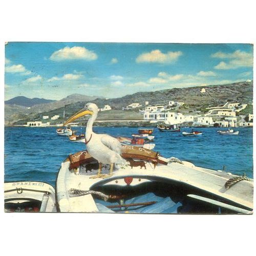 Carte Postale - Un Coin Du Port Avec Le Pélican " Petro " - Mykonos - Grèce
