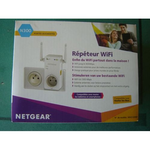 Répéteur WiFi /NETGEAR 300 / modèle WN 3100 RP *Portée augmentée" compatible toutes Box& Tablettes & Smartphones.
