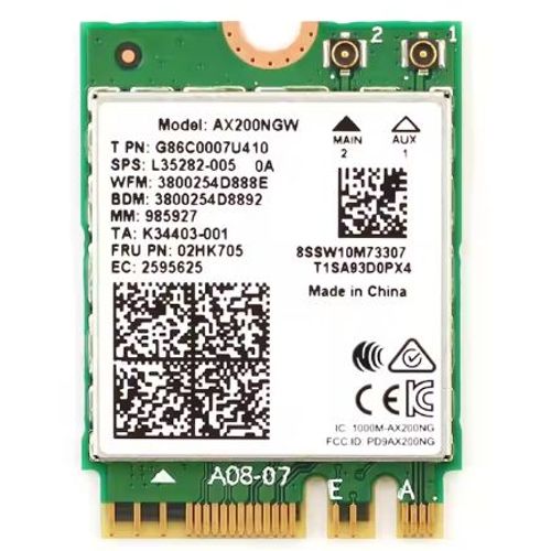 Carte Wifi - Intel 8265NGW - Wireless - Double bande 2.4/5 Ghz - Bluetooth