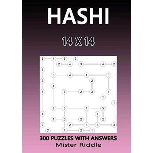 Hashi 14 X 14 - 300 Puzzles With Answers