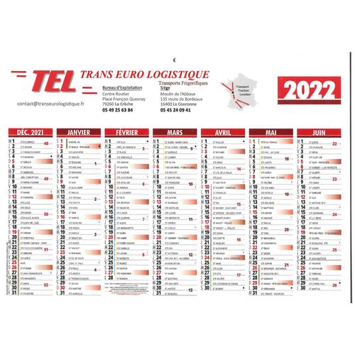 Calendrier Publicitaire 2022 Trans Euro Logistique