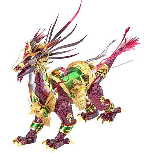 Puzzle 3d Metal Kirin, Modèle Dragon De Acier Inoxydable 430, Restauration 100%, Maquette Metal, Cadeau D'anniversaire Pour 3d Puzzle Adulte, 164 Pièces