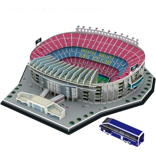 3d Stade De Football Puzzle Diy Jouets De Construction Ensembles (Nou Camp 69 Pièces)