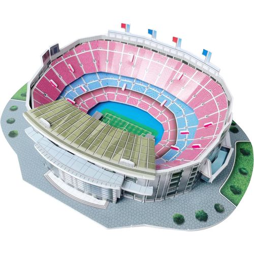 Mini Camp Nou Stadium Puzzle 3d - Puzzle-Stade 3d - Petit Stade De Football 3d Pour Les Enfants Et Les Adultes - Mini Modèle De Stade De Football - Maquette De Construction - 27 Éléments
