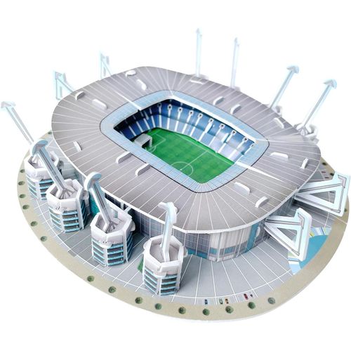 Mini Etihad Stadium Puzzle 3d - Puzzle-Stade 3d - Petit Stade De Football 3d Pour Les Enfants Et Les Adultes - Mini Modèle De Stade De Football - Maquette De Construction - 47 Éléments