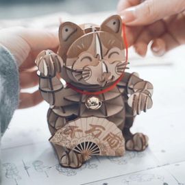 Plutus Cat Puzzle 3d Maquette Bois,Modélisme Pour Adultes À Construire,Décoration Du Bureau De La Maison Idée De Cadeau De Noël Tg303