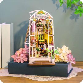 Kit Book Nook - Bricolage - Kit De Construction - Maison De Jardin - Coin De Livres Miniature - 3d - Créatif - Serre-Livres Décoratif - Puzzle 3d Pour Adultes - Décorations D'halloween / Noël /
