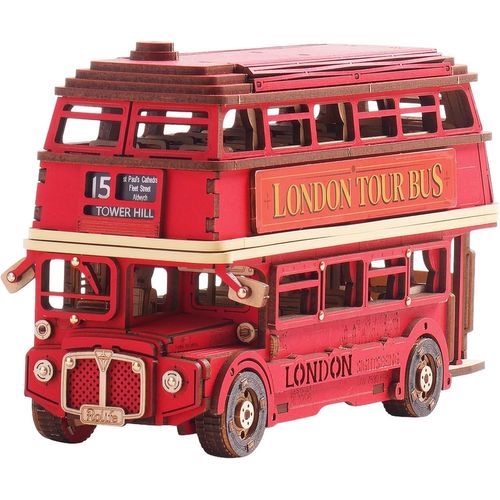 London Tour Bus 3d Jigsaw Puzzles Maquette En Bois À Construire Modélisme Diy Kit De Construction Adultes Tgm02