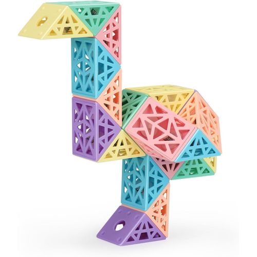 Casse Tete Serpent Magique 24 Pièces Magic Snake Snake Cube Magic Snake Cube Jeu De Casse-Tête Pour Fête, Sac Cadeau, Anniversaire Et Fête Jouets Pour Enfants Garçon Fille