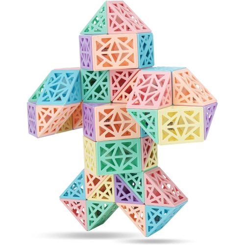 Casse Tete Serpent Magique 60 Pièces Magic Snake Snake Cube Magic Snake Cube Jeu De Casse-Tête Pour Fête, Sac Cadeau, Anniversaire Et Fête Jouets Pour Enfants Garçon Fille