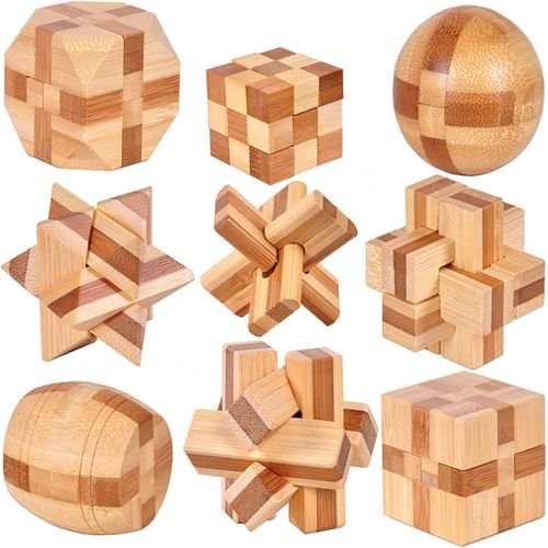 3d Casse-Tête En Bois Puzzle Logic Puzzles, Jigsaw Jouet Éducatif Cadeau-Jouets, Iq Test Challenge Jouet Jeu De Cerveau Imbriqués Pour Enfants Adolescents Adultes