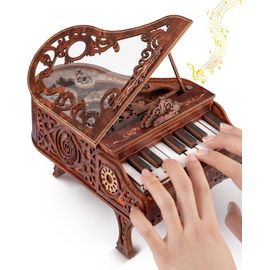 3d Puzzle - Puzzle En Bois Adulte - 236pcs Kit De Modèle De Piano Jouable - Piano Mécanique Magique En Bois - Décoration De La Maison Cadeau Unique Pour L'anniversaire De Noël