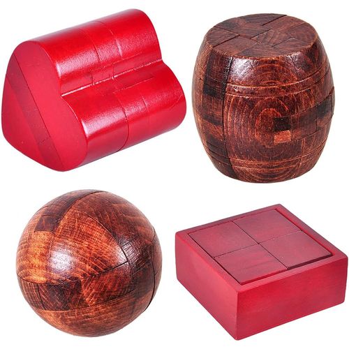 3d Casse-Tête En Bois Puzzle Logic Puzzles, Jigsaw Jouet Éducatif Cadeau-Jouets, Iq Test Challenge Jouet Jeu De Cerveau Imbriqués Pour Enfants Adolescents Adultes