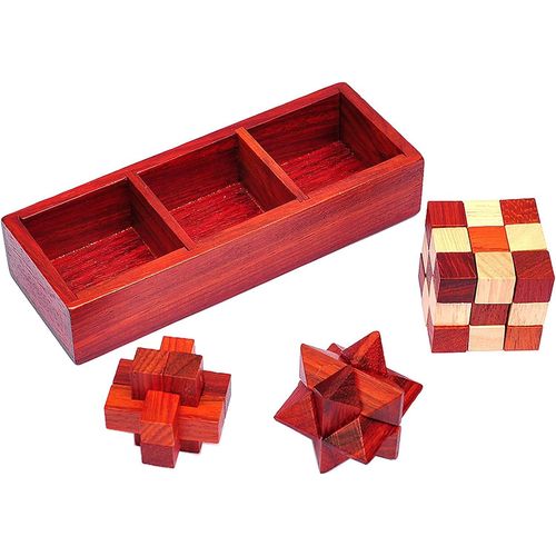 3d Casse-Tête En Bois Puzzle Logic Puzzles, Jigsaw Jouet Éducatif Cadeau-Jouets, Iq Test Challenge Jouet Jeu De Cerveau Imbriqués Pour Enfants Adolescents Adultes