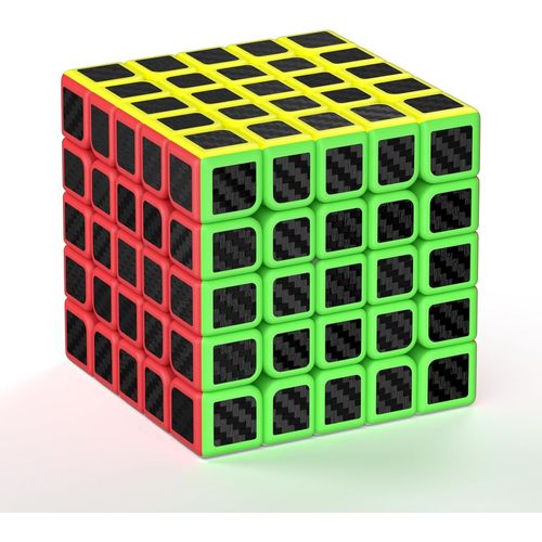 Speed Cube Magique Cube De Vitesse, Autocollant De Fibre Carbone Magic Cube Pour Débutants Et Utilisateurs Avancés, Cadeau Pour Enfants Les Adolescents Adultes(5x5x5)