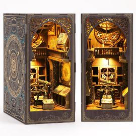 Diy Book Nook Kit, Maison En Kit Maison De Puzzles 3d Kit De Puzzles Book Nook La Haut Maquette En Bois A Construire Avec Meublé Pour Décoration De La Bibliothèque Et Cadeaux C