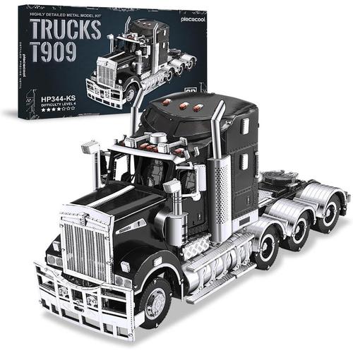 Puzzle 3d Metal Camions Lourds, Maquette Camion Voiture De Acier Inoxydable 430, Restauration 100%, Maquette Metal, Cadeau D'anniversaire Pour 3d Puzzle Adulte, 308 Pièces