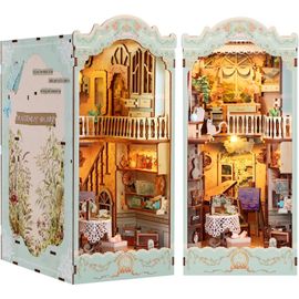 Diy Book Nook Kit - Maison De Poupée Miniature En Bois Avec Meubles Et Lumière Led, Journal Pastoral 3d, Puzzle En Bois, Pour Personnes De Plus De 14 Ans, Cadeau Créatif, Avec Cache-Poussière