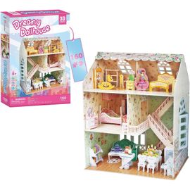 Puzzle 3d Maison De Poupee - Dreamy Doll House | Puzzle 3d Enfant 8 Ans Ou Plus | Puzzles 3d Maison Poupee | Puzzle 3d 160 Pièces | Maison De Poupée 31,5 Cm