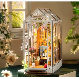 Diy Book Nook Kit Garden House, Maison Miniature De Jardin, Puzzle 3d Bois Serre Livres À Construire, Booknook, Cadeaux Créatifs Pour Adultes