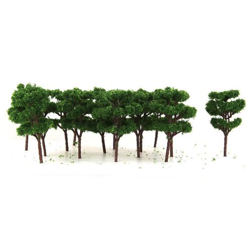 25pcs 6.8cm Vert Fonc Modles DArbres Train Set Paysage De Jardin Disposition Z chelle