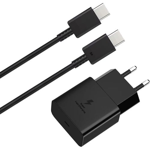 25w Chargeur Rapide Avec Cble Type C Pour Samsung Galaxy S22 S23 Ultra S21 S21 Fe 5g S20 A54 A53 A34 A33 A14 A13 Usb C Ultra Usb C Super Rapide Ipad Pro Huawei Chargeur Noir