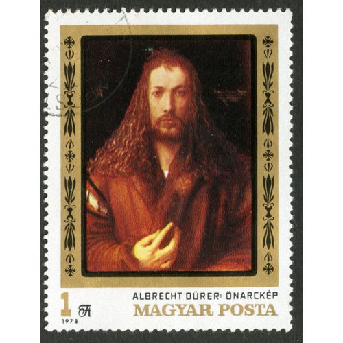 Timbre Oblitéré Magyar Posta, Albrecht Durer, Onarckkép, 1978, 1 Ft