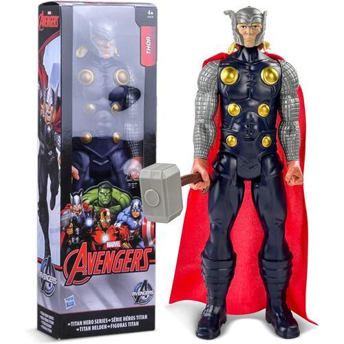 Figurine Thor, Marvel Figurine d'action Thor 30 CM Thor Figure Marvel Titan  Hero Series Jouet de Collection pour Cadeau d'anniversaire pour Enfants  (Thor)