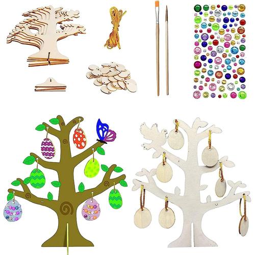 Kit de décoration d'oeuf d'arbre de Pâques, 58pcs Ornements en