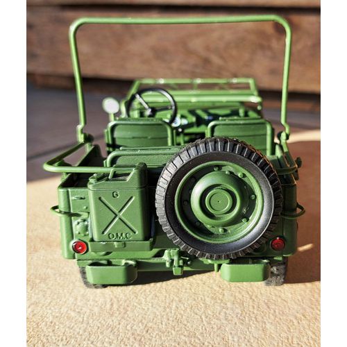 Glx Modèle Jeep Militaire En Alliage Moulé Sous Pression Echelle 1/18