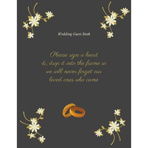 Wedding Guest Book: Modern Notebooks Wedding Guest Book | Elegant Wood Guestbook Keepsake | Wedding Party, Guest Sign In - Name Memory, Signature & ... & Best Wishes: Moments To Remember Pages