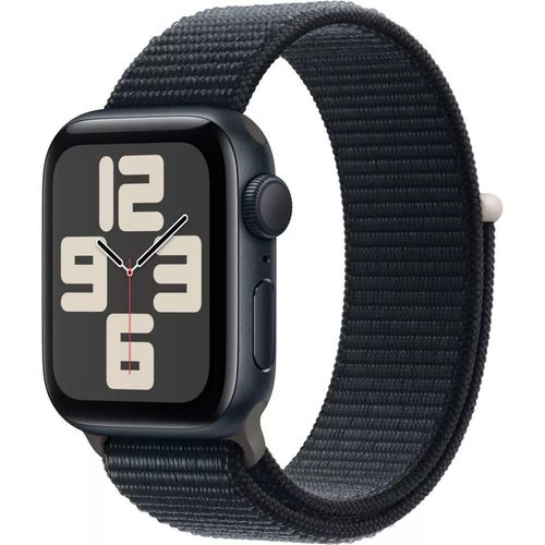 Apple Watch Se Gps + Cellular (2024) 40 Mm Aluminium Minuit Bracelet Sport Textile Encre Violette