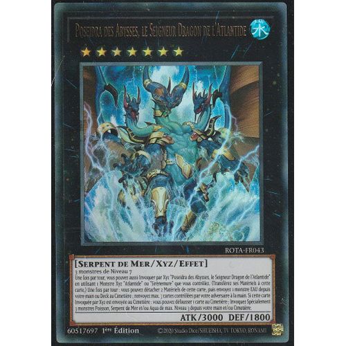 Yu Gi Oh Rota Fr043 Poseidra Des Abysses Le Seigneur Dragon De L'atlantide Ultra Rare