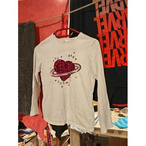 Haut Manches Longues Blanc You Are Cosmic En Parfait État
