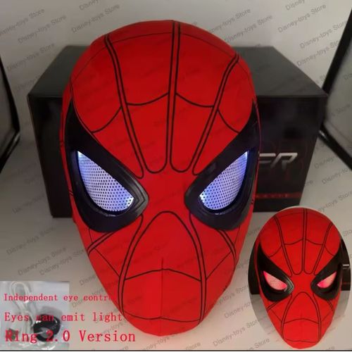 Masque Spider-Man:No Way Home Spider Man Mask-Rechargeable Ring Version Cosplay