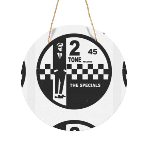 Panneau Métallique Rond Le groupe Specials est populaire avec de nombreuses chansons Retro 2 Tone Records The Specials Skinh en Aluminium 29cm - Impression Décorative Murale pour Maison...
