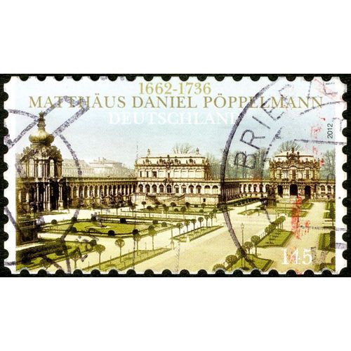 Timbre Oblitéré Deutschland, 1662-1736, Matthaüs Daniel Pöppelmann, 2012, 145