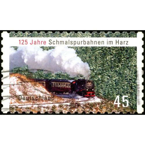 Timbre Oblitéré Deutschland, 125 Jahre Schmalspurbahnen Im Harz, 2012, 45