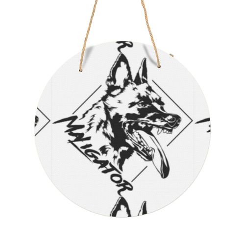 Panneau Métallique Rond Maligator Malinois belge Portrait. en Aluminium 29cm - Impression Décorative Murale pour Maison, Bar, Café