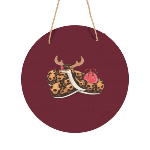 Panneau Métallique Rond Python boule normal, édition de Noël ! en Aluminium 29cm - Impression Décorative Murale pour Maison, Bar, Café